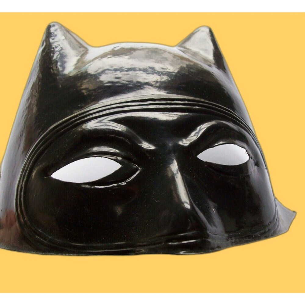 Batman Mask Vintage Halloween Costume Cowl New Old Stock Soft Plastic SuperHero